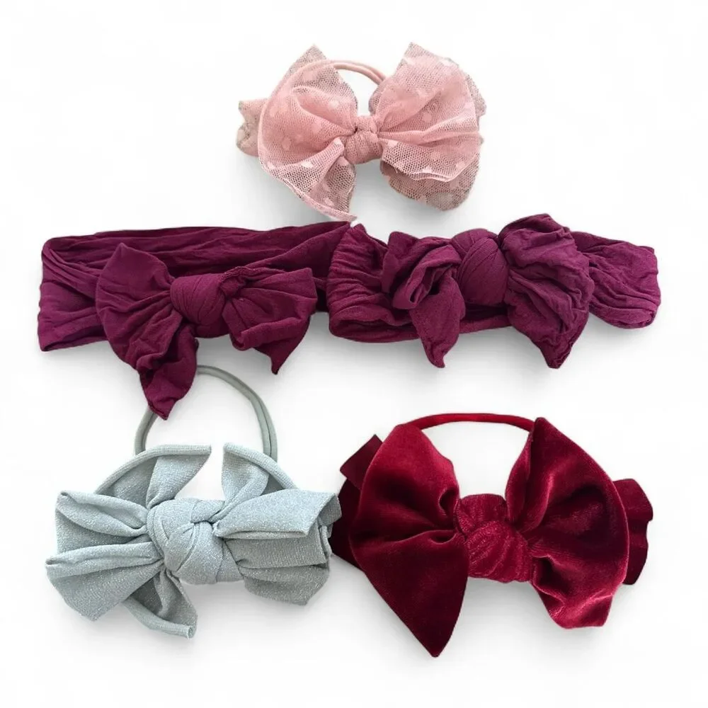 Baby Bling Bow Headband & Hair Tie Bundle
